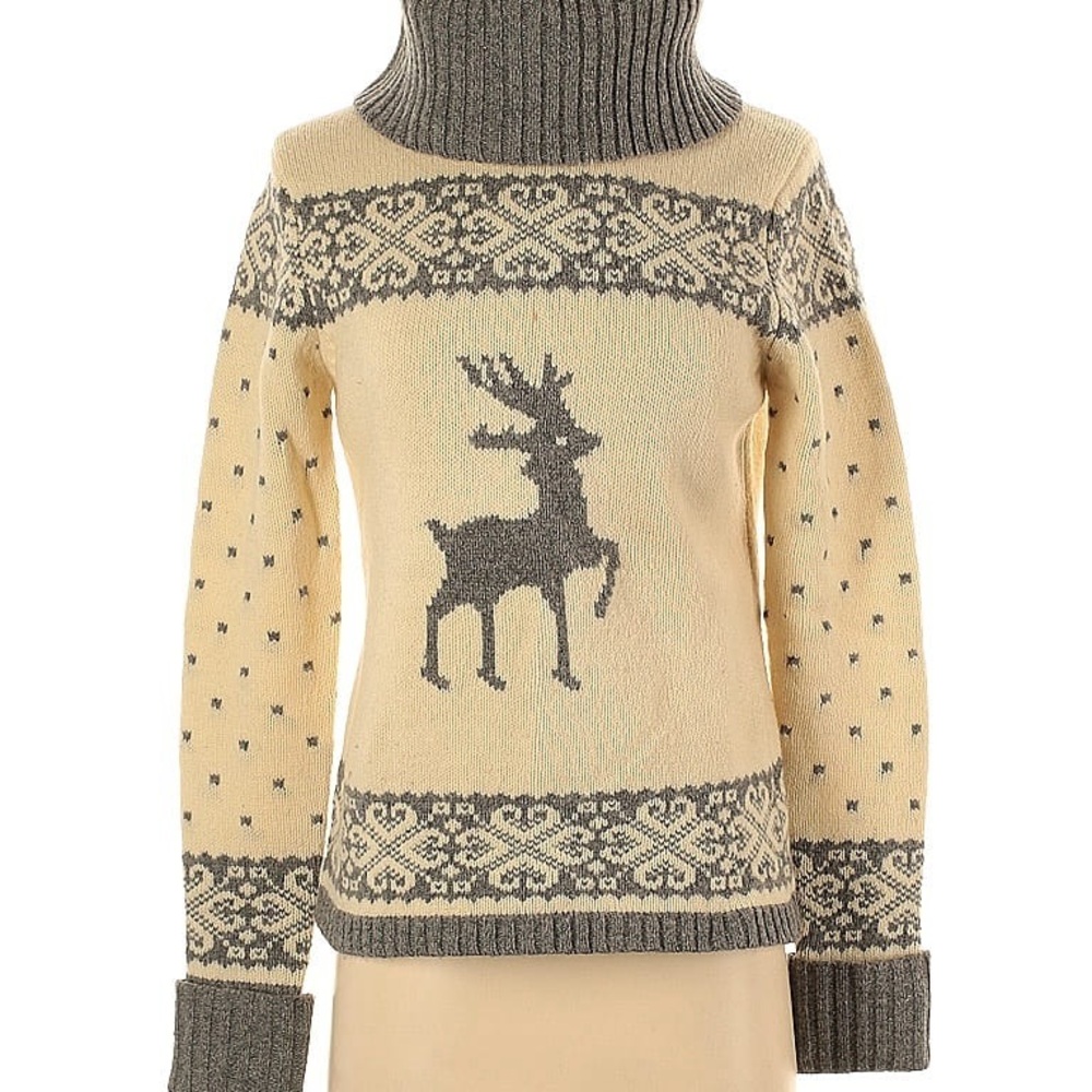 Pendleton Size Small Wool Sweater, Reindeer, Christmas, Holiday Vintage